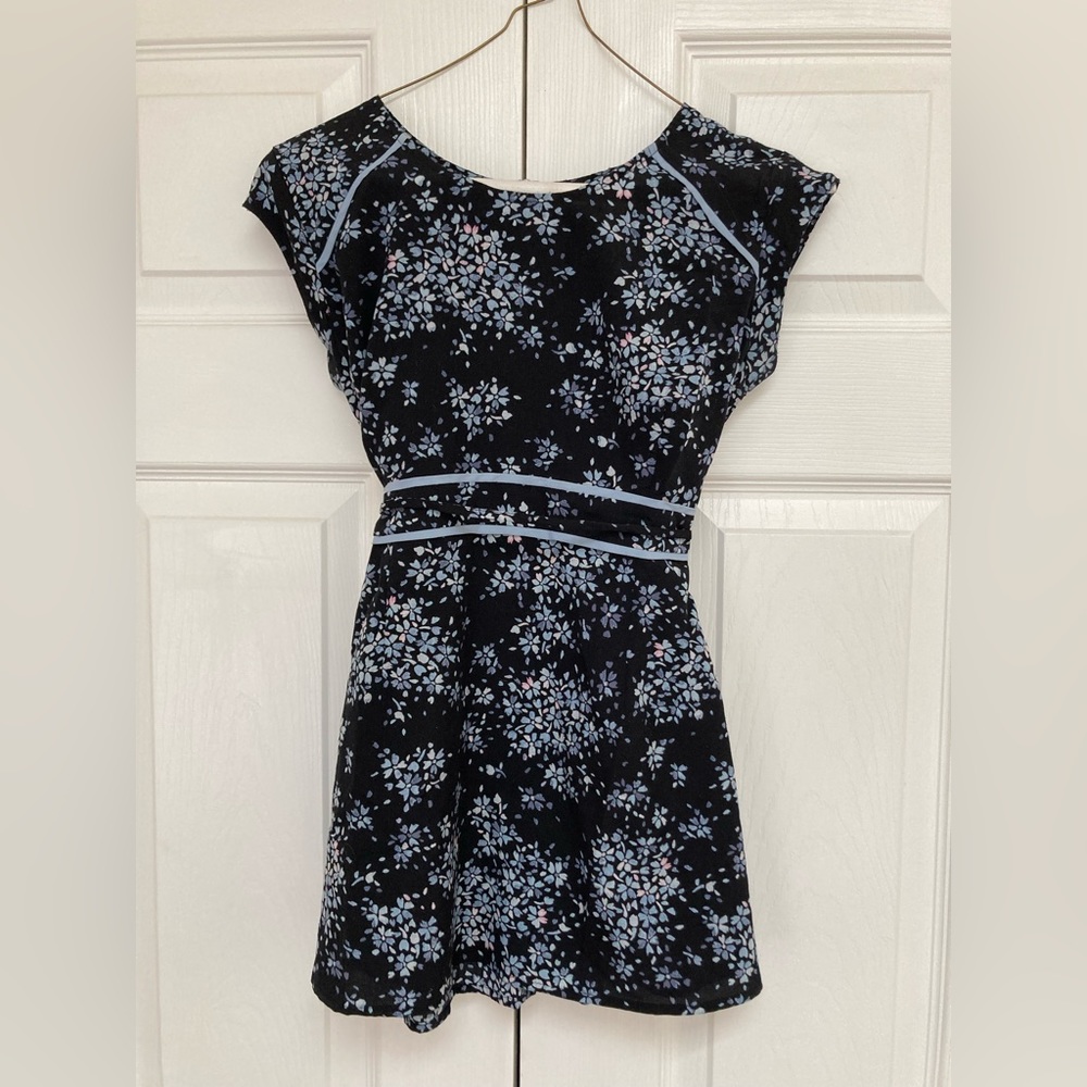 MATERNITY Blue Flower Print Blouse